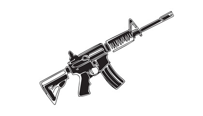 Continuous one single minimal line drawing weapon
