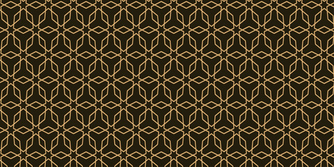Elegant Golden Lattice on Dark Background