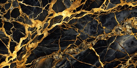 Black Gold Marble Texture Background, Luxury Stone Design