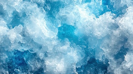 Obraz premium Crushed ice background, blue and white, close-up, for cool drinks