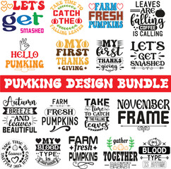 Fototapeta premium Pumking tshirt Design Bundle