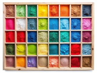Colorful Powder Display for Artistic Creation