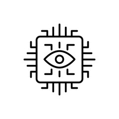 Spyware outline icons, minimalist vector illustration ,simple transparent graphic element .Isolated on white background