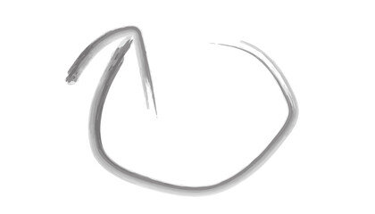 黒い円矢印の水彩イラスト3