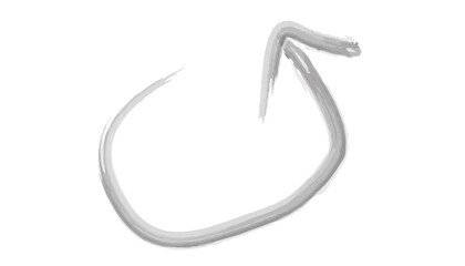 黒い円矢印の水彩イラスト1