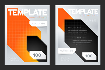 Product Card Design for Marketplaces Template Vector Set