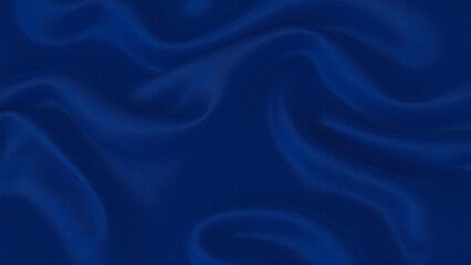 Fototapeta premium Luxurious Deep Blue Satin Fabric with Smooth Flowing Waves and Texture