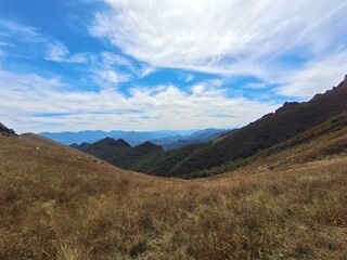 mountain landscape with blue sky