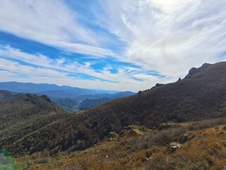 mountain landscape with clouds