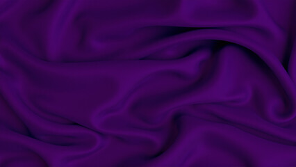 Obraz premium Deep Purple Satin Fabric with Rich Glossy Texture and Smooth Folds