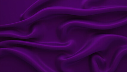 Fototapeta premium Rich Purple Satin Fabric Texture with Smooth Glossy Folds