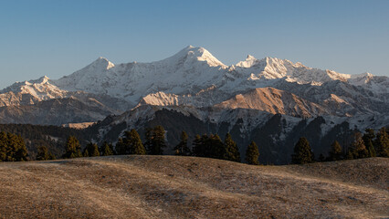 mountain landscape with snow