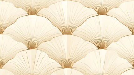 Elegant art deco fan pattern in shades of gold