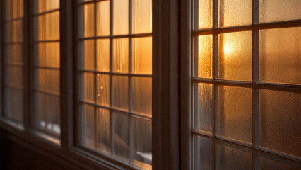 A photo of a warm, diffused glow of sunlight passing through window in a room, representing hope, warmth, and a positive mindset