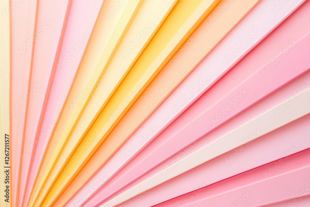 Fototapete colorful paper layers arranged in a fan shape creating a vibrant, artistic backdrop ideal for creati