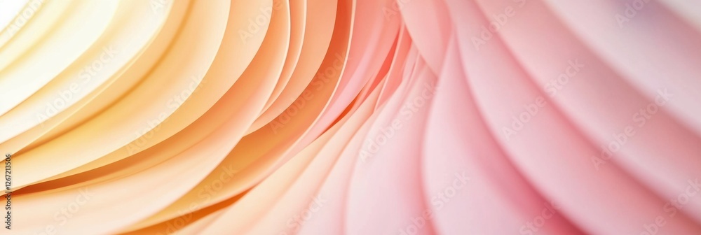 Leinwandbilder colorful paper waves create a stunning abstract pattern in soft pastel shades. generative ai