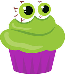 Halloween Cupcake Illustration