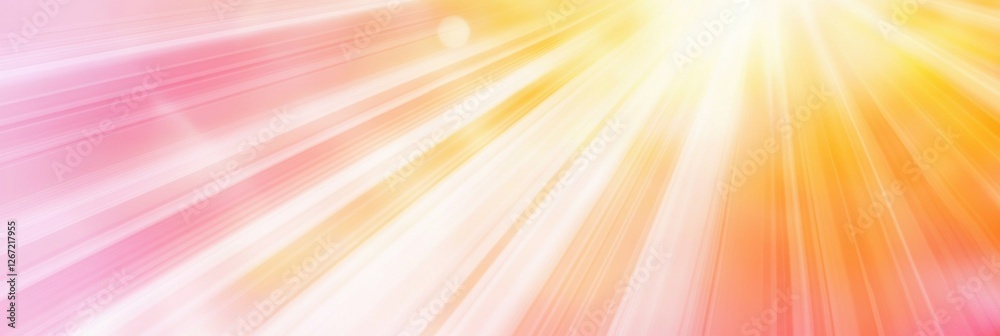 Aufkleber Bright and vibrant rays of sunlight shining through a colorful sky at dawn creating a warm and uplifting atmosphere. Generative AI