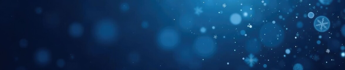 A dark blue background with a subtle gradient effect and a few scattered snowflakes, cold weather
