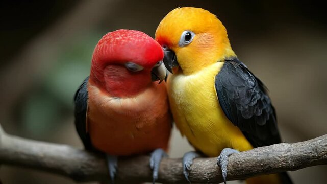 yellow and red macaw