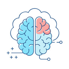 brain icon, brain vector illustration-simple illustration of brain, perfect for brain logos and icons