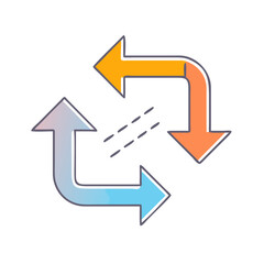 flow arrows icon, flow arrows vector illustration-simple illustration of flow arrows, perfect for flow arrows logos and icons