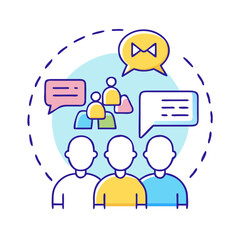 group discussion icon, group discussion vector illustration-simple illustration of group discussion, perfect for group discussion logos and icons