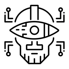 Ai vision icon in linear style 