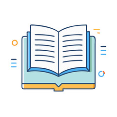 open book knowledge icon, open book knowledge vector illustration-simple illustration of open book knowledge, perfect for open book knowledge logos and icons