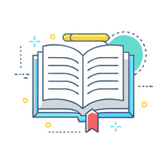 open book knowledge icon, open book knowledge vector illustration-simple illustration of open book knowledge, perfect for open book knowledge logos and icons