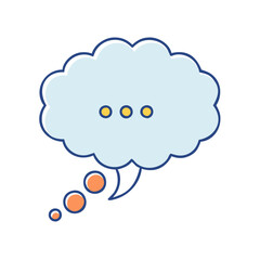 thought bubble icon, thought bubble vector illustration-simple illustration of thought bubble, perfect for thought bubble logos and icons