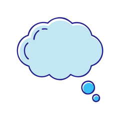 thought bubble icon, thought bubble vector illustration-simple illustration of thought bubble, perfect for thought bubble logos and icons