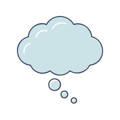 thought bubble icon, thought bubble vector illustration-simple illustration of thought bubble, perfect for thought bubble logos and icons - obrazy, fototapety, plakaty