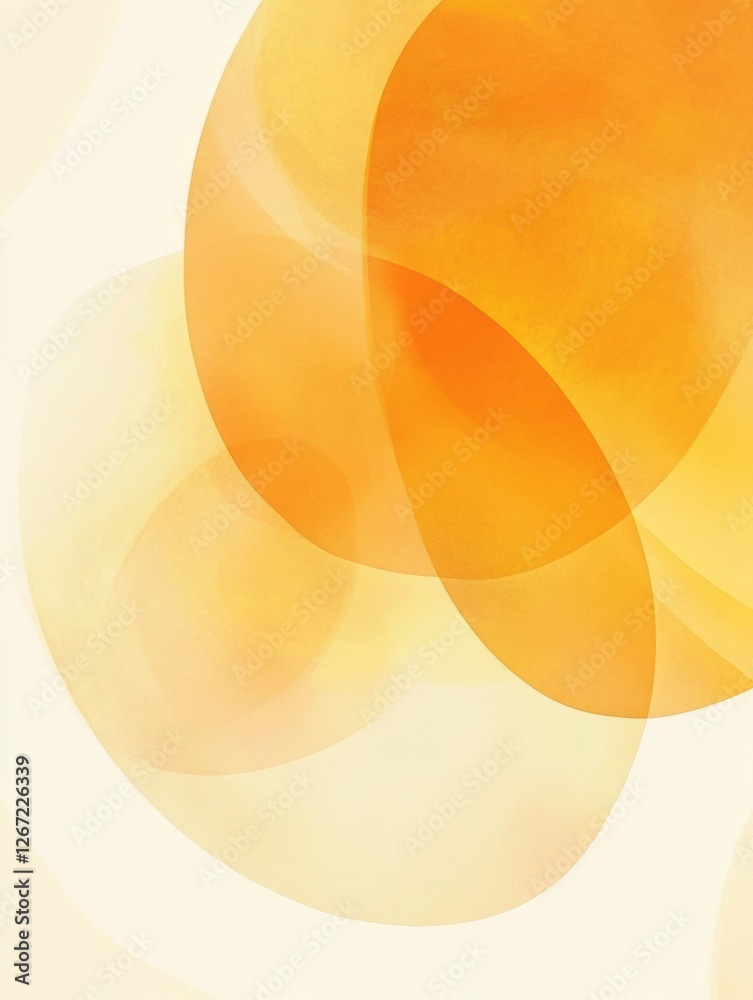 Leinwandbilder soft orange circular shapes create a warm and inviting atmosphere in modern design artwork for decor