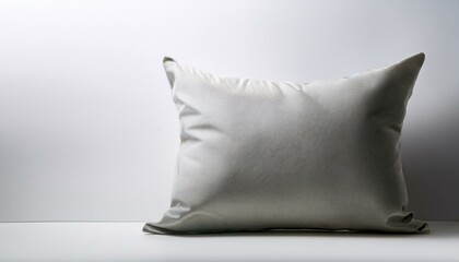 白い背景に佇むクッション、穏やかな休日のくつろぎを感じるミニマルな空間
