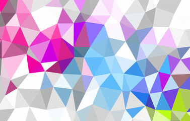 multicolored Geometric ice texture. Abstract low poly background