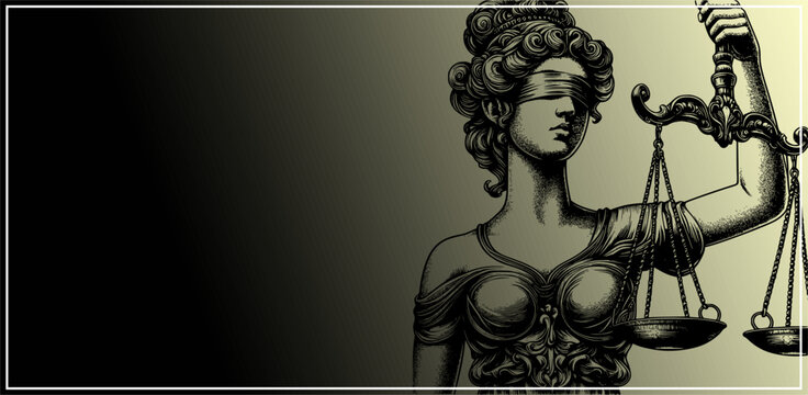 themis with scales of justice and law, scale of justice and law vector art, symbol of justice tamplate vector background.