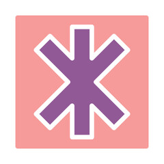 Emergency Medical Symbol with Pastel Palette