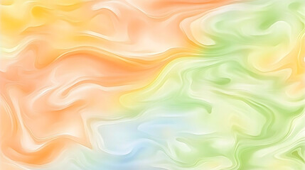 Obraz premium Abstract Artistic Blend of Orange Green and Yellow Hues Fluid and Swirling Color Gradient Design