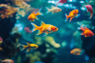 Fototapeta premium tropical fish in aquarium