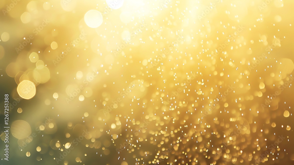 Canvas Prints an abstract image of blurry, yellow and white bokeh lights.