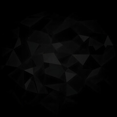Obraz premium Abstract Dark Geometric Polygon Pattern Artistic Background Texture and Low Poly Faceted Design