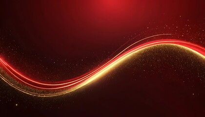 Obraz premium Elegance in Crimson, A Symphony of Light and Sparkling Accents