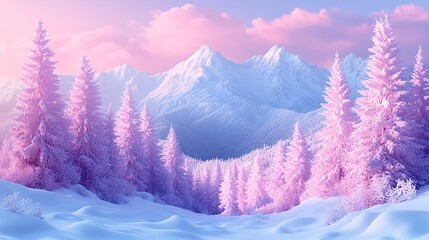 winter landscape in the mountains