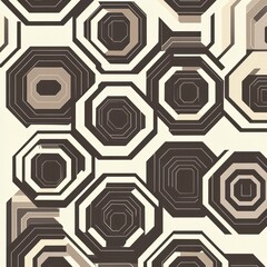 Abstract octagon pattern, beige background, modern design, website texture