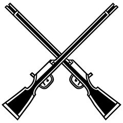 Hunting Gun Vector Illustration. Detailed Firearm Silhouettes and Graphics.