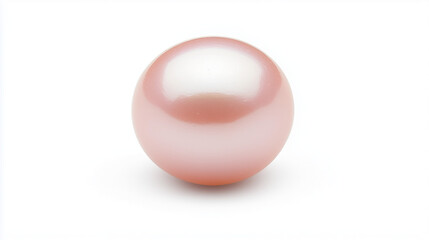 Obraz premium Pink Pearl Isolated on White Background