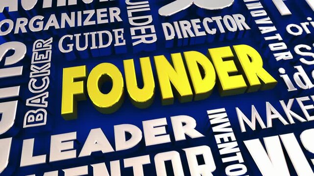 Founder New Business Start-Up Entrepreneur Inventor Leader CEO Owner Funder 3d Animation