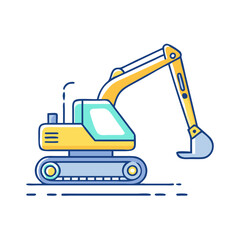 excavator icon, excavator vector illustration-simple illustration of excavator, perfect for excavator logos and icons