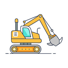 excavator icon, excavator vector illustration-simple illustration of excavator, perfect for excavator logos and icons